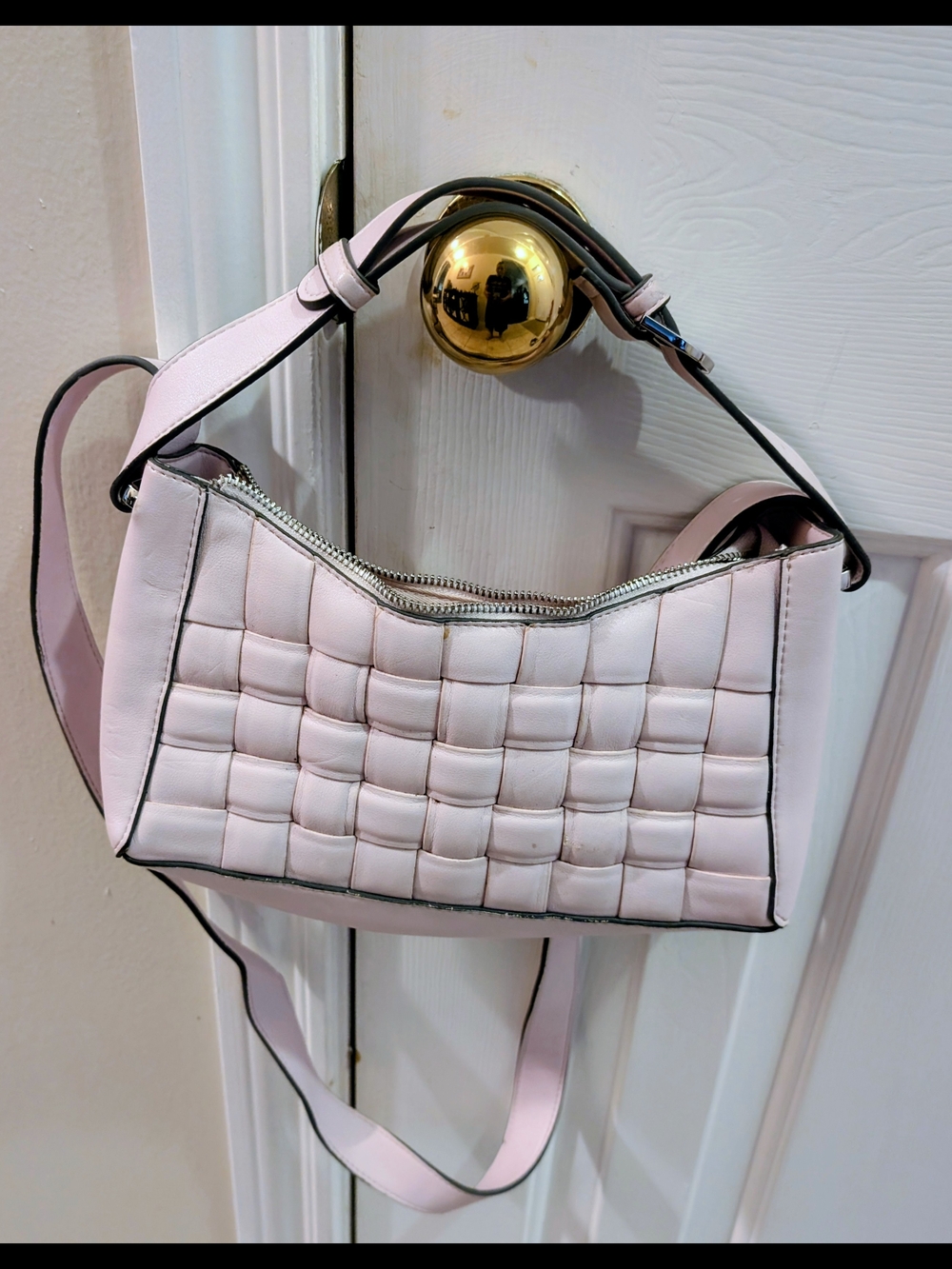 A New Day Woven Pink Shoulder Bag